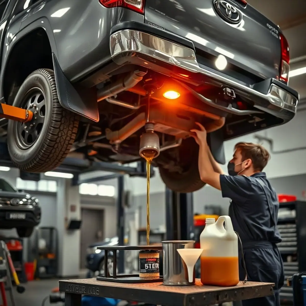 Замена масла Toyota Hilux дизель: объём, интервал, порядок работ